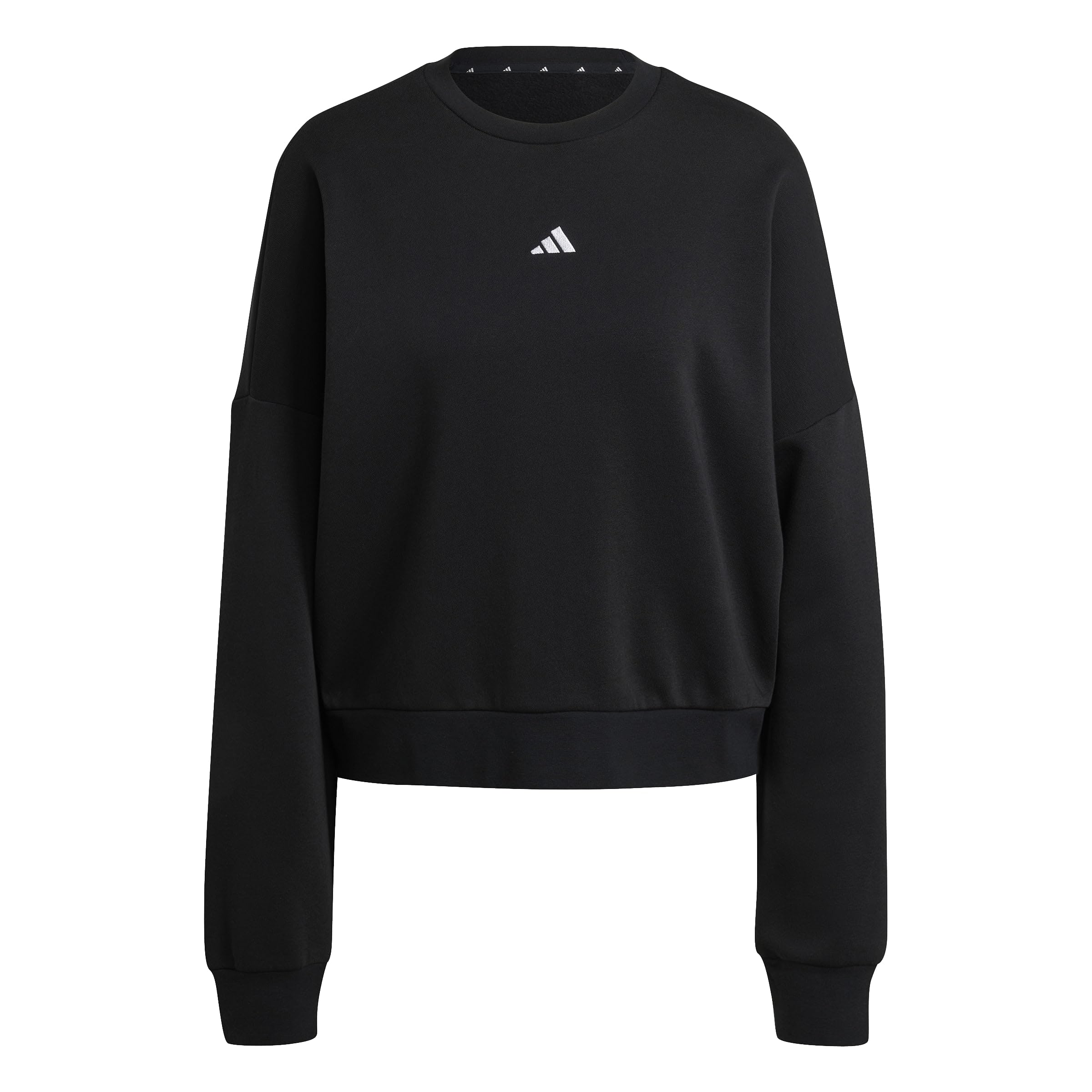 adidas Women's ESSENTIALS SMALL LOGO FEEL COZY RELAXED FIT SWEATSHIRT, ice lavender/bliss lilac, M