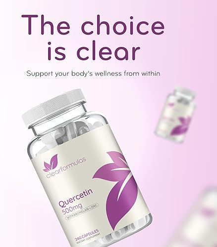 Miniatura 7 de Quercetina avanzada de zinc con fórmula de bromelina  Complejo de quercetina de triple apoyo inmunológico para apoyo diario y estacional del