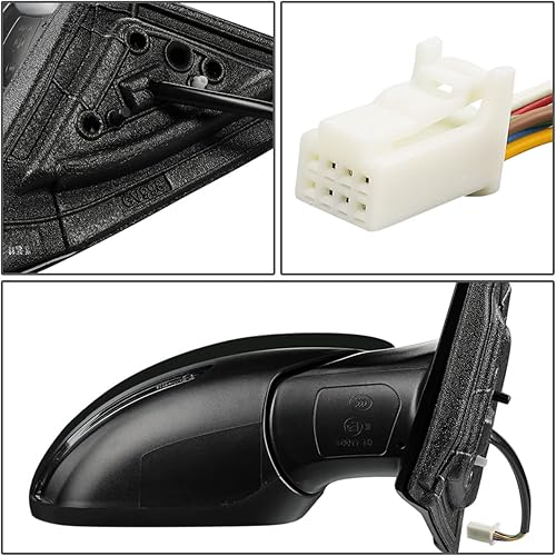 Miniatura 9 de DNA Motoring OEM-MR-NI1321311 - Espejo lateral plegable para pasajero derecho sin calefacción, compatible con Altima 2019-2020