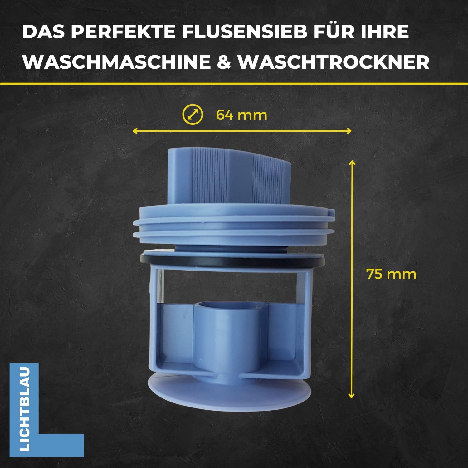 Flusensieb Für Waschmaschine Iq700 – Ersatzteil 00647920 | Passend Für Bosch, Siemens, Neff | ABS-Material, Blau
