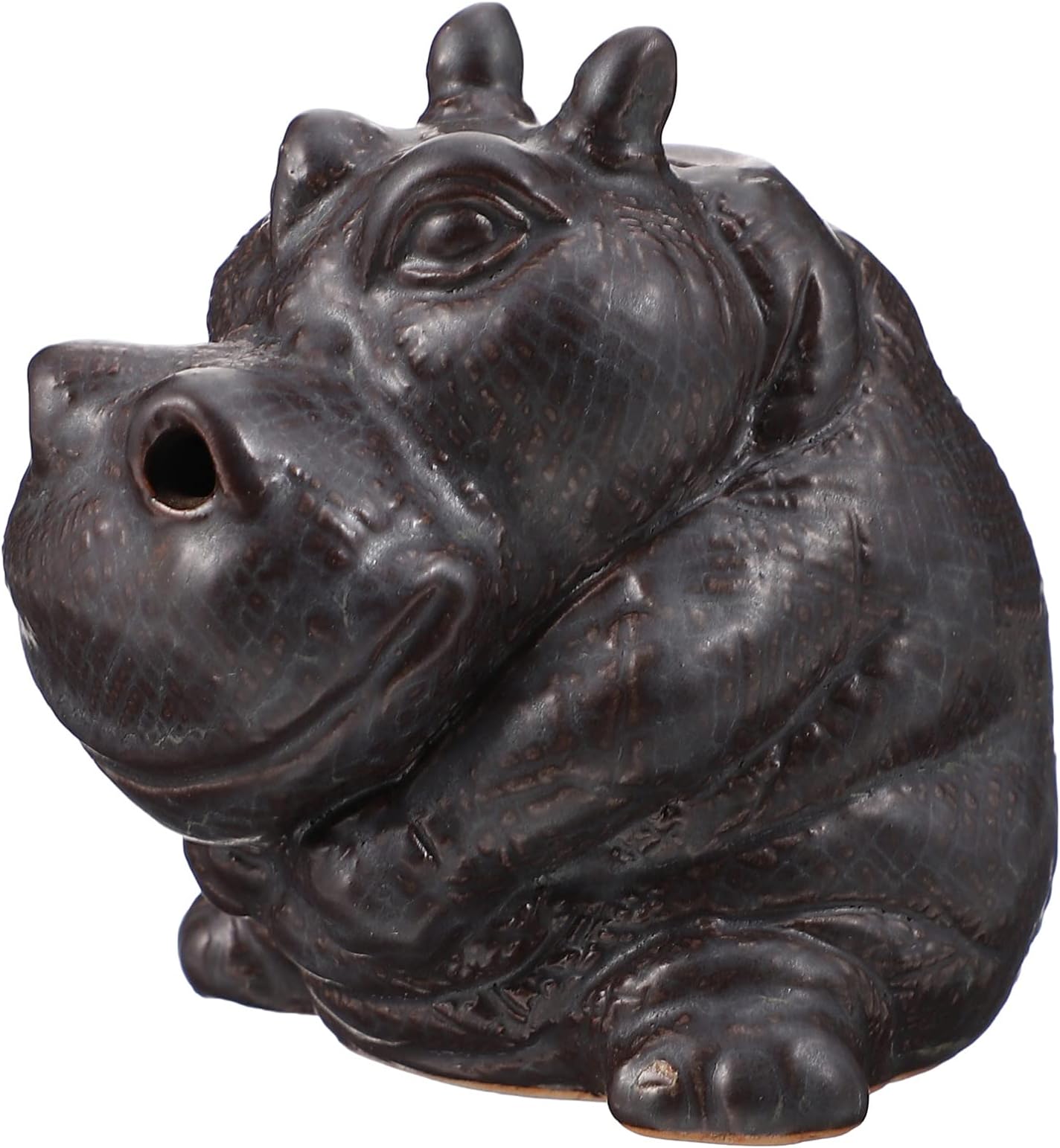 – Backflow Incense Burner Ceramic Incense Cone Burning Holder Hippo Tea Pet Incense Table Decor Incense Burning Container