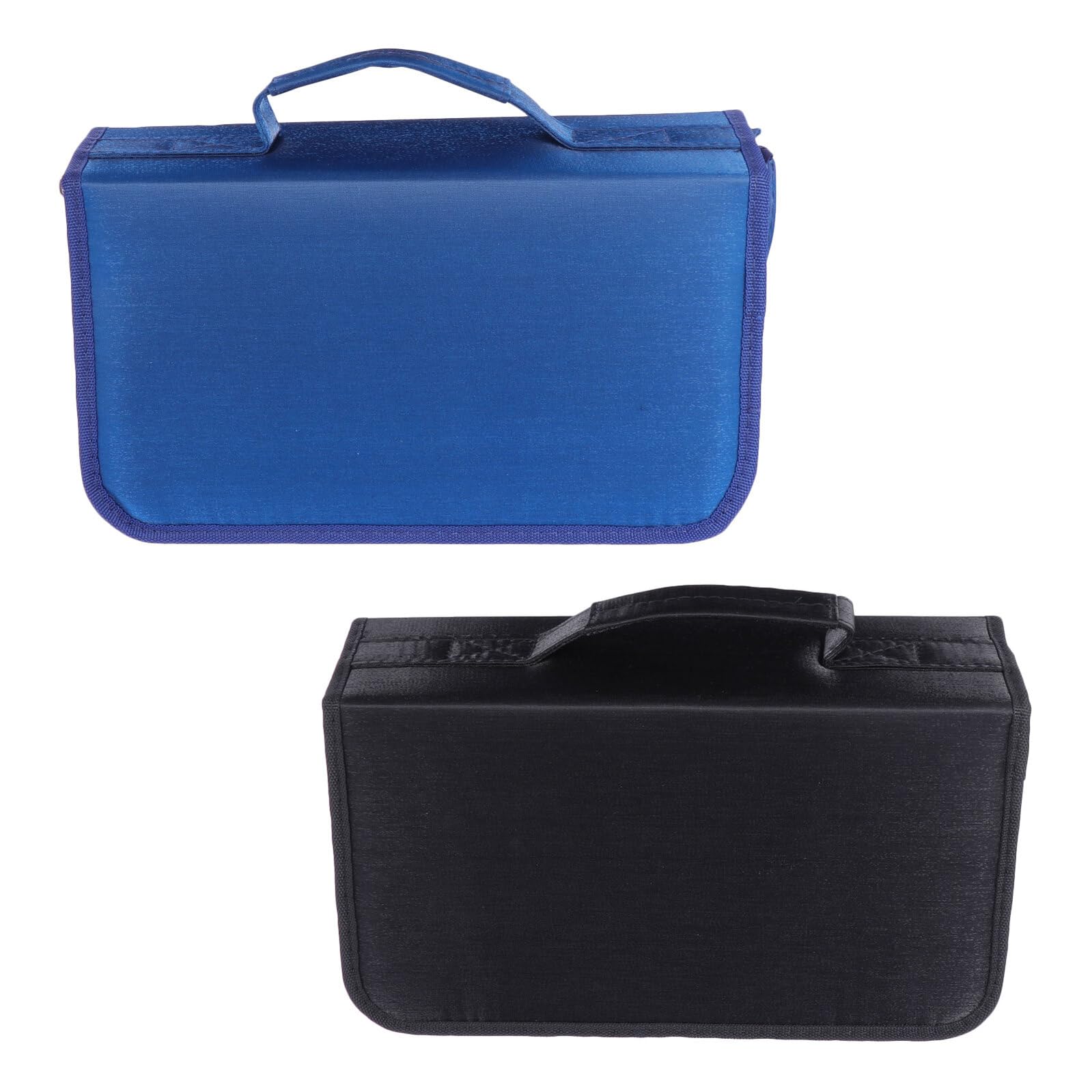 Amosfun 2pezzi Porta CD Custodia Cerniera Contenitore per Dischi Dvd Organizzatore Portatile per CD Protezione da Polvere e Danni per Auto Casa e Viaggio Colore Casuale