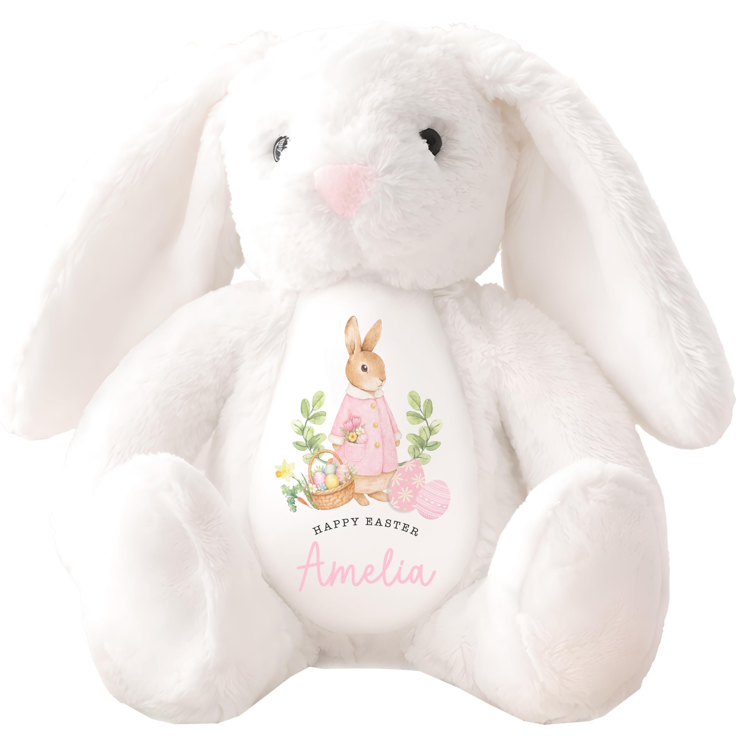 Personalised Easter Teddy | Personalised Easter Bib, My 1st Easter Teddy | Easter Gift, First Easter Plush | Personalised Easter Gift, Girls 1st Easter Bunny | Gifts for Easter, 1st Easter Gift