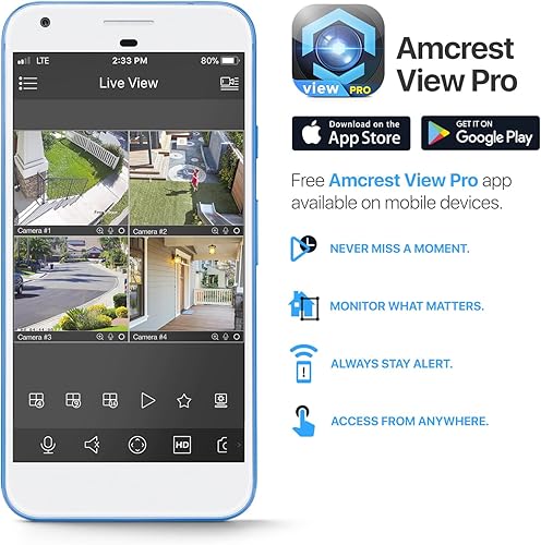 Miniatura 9 de Amcrest Cámara IP POE AI UltraHD 4K (8MP), 4K 30fps, visión nocturna a color de 98 pies F1.0, cámara bala de seguridad para exteriores, detección de