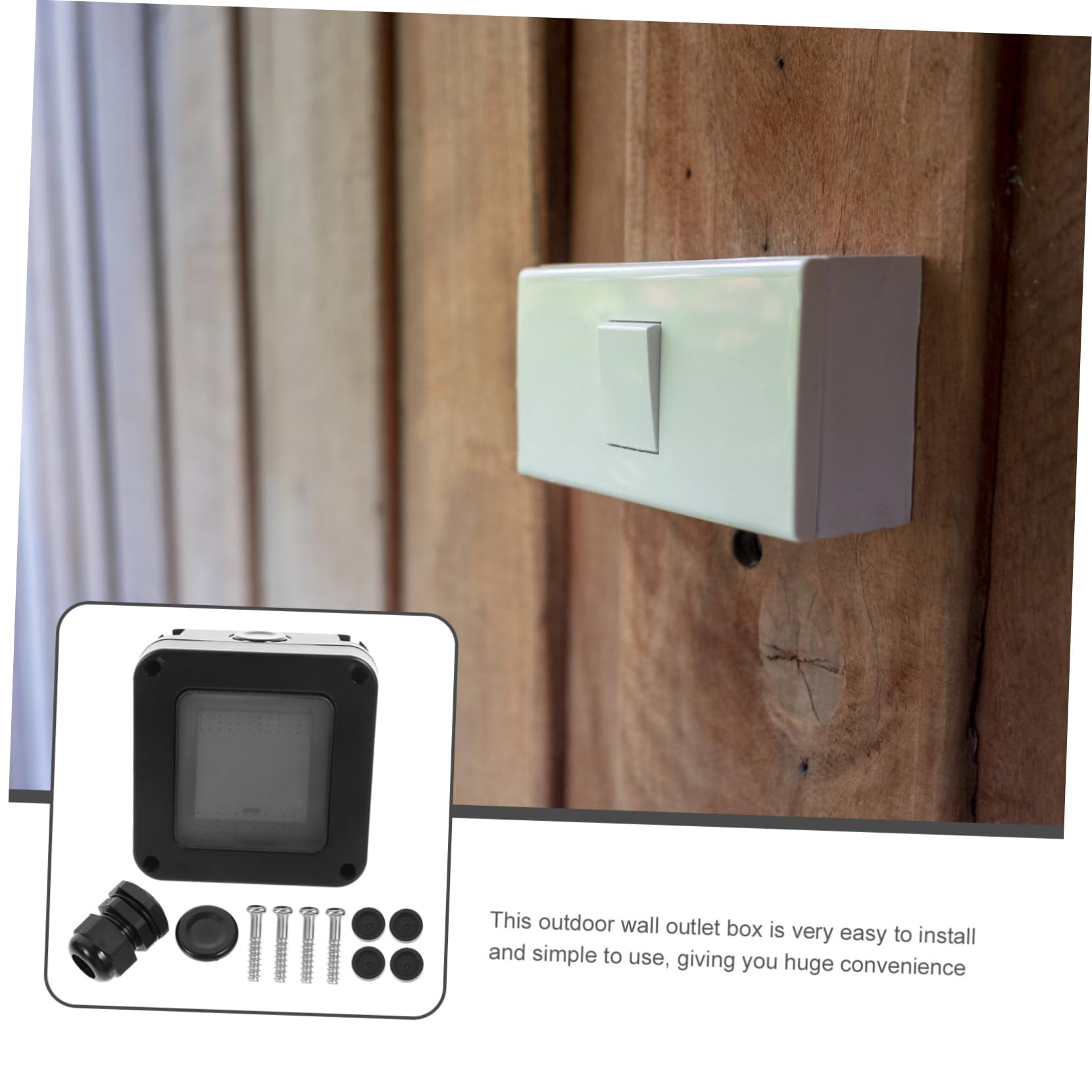 Alipis 5 Sätze Wetterfeste Außensteckdose Robuste Wandsteckdose für Badezimmer Einfache Installation Langlebig Sicher Anwendung Praktisch Schützend Outdoor Steckdosenbox