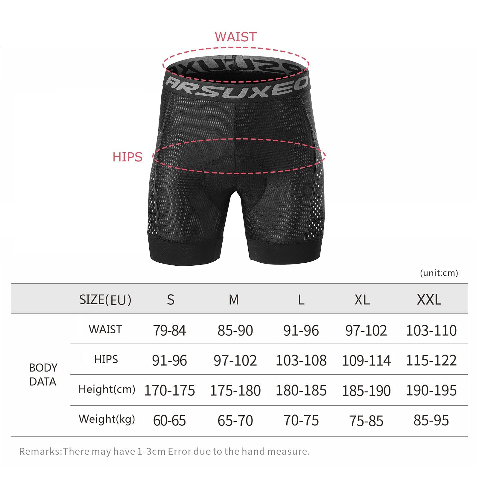 Lixada Pantaloncini da Ciclismo da Uomo Pantaloncini da Bicicletta con Imbottitura per Cuscino