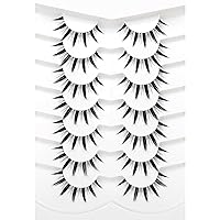 Vista 94 de Pooplunch Pestañas postizas de pelo de visón sintético, estilo de ojo de gato, paquete de pestañas postizas naturales esponjosas, paquete múltiple