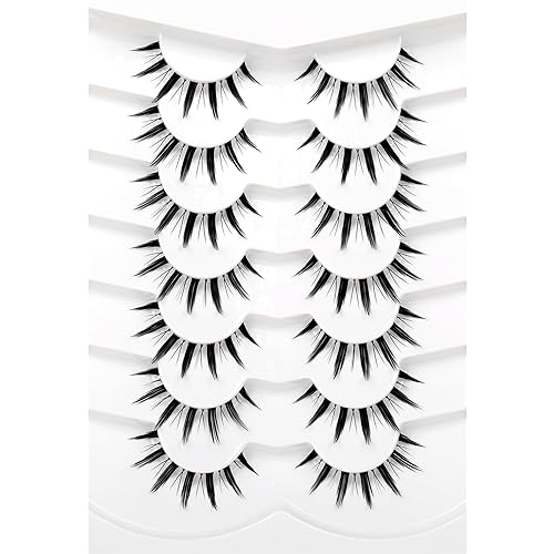 Miniatura 94 de Pooplunch Pestañas postizas de pelo de visón sintético, estilo de ojo de gato, paquete de pestañas postizas naturales esponjosas, paquete múltiple