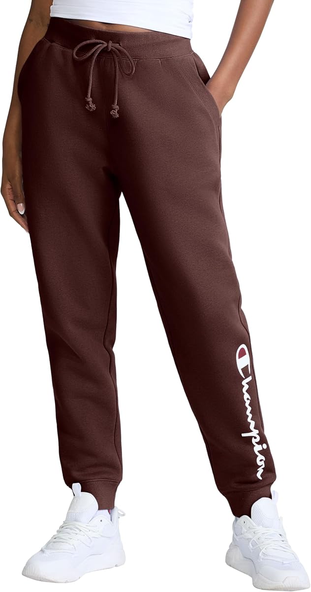Champion Powerblend Joggers para mujer, ajuste extragrande, forro polar de peso medio
