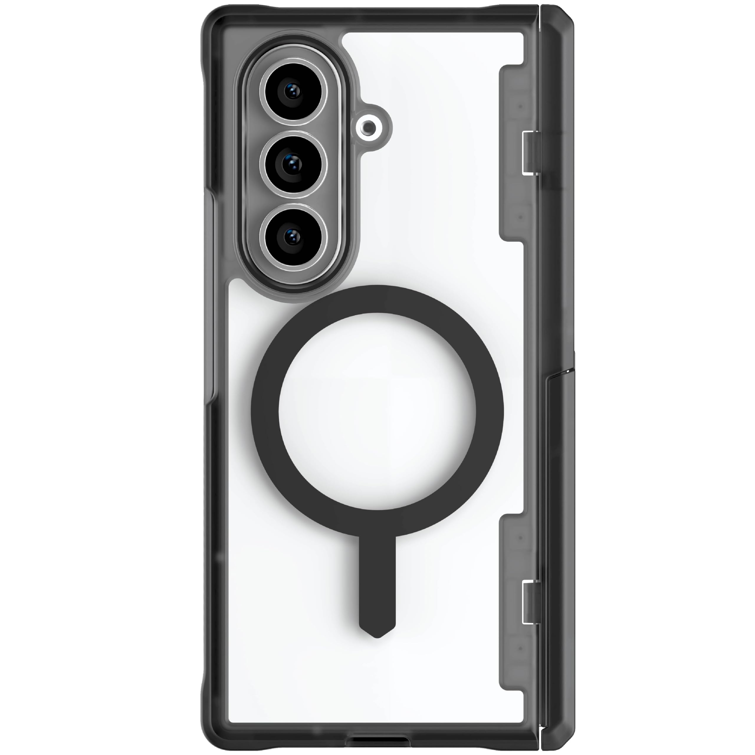 Ghostek® Direct Ghostek Covert Clear Fold 7 Case with Built-in Kickstand, MagSafe and Full Hinge Protection Designed for 2025 Samsung Galaxy Z Fold7 (8") (Smoke Matte)