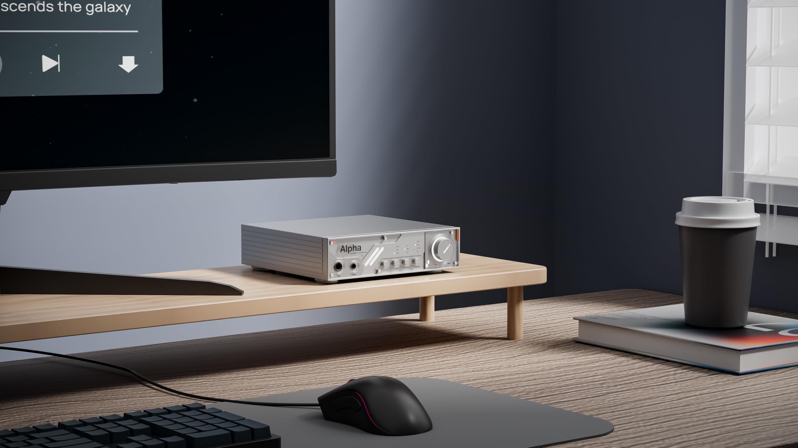 Fanmusic D&A Alpha ES9039Q2M Décodeur DAC et casque de bureau entièrement équilibré