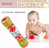 Vista 5 de BIUWING Rainmaker Palitos de Lluvia, Mini Instrumento Musical de Madera para Agitar, Gotas de Lluvia con Cuentas - Dale la Vuelta y Observa