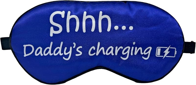 Máscara de dormir SILLY OBSESSIONS “Shhh...Daddy’s Charging” para pai