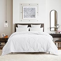 Vista 29 de Feather and Loom - Edredón alternativo para todas las estaciones, funda de microfibra suave y de fácil cuidado, relleno de fibra hipoalergénica