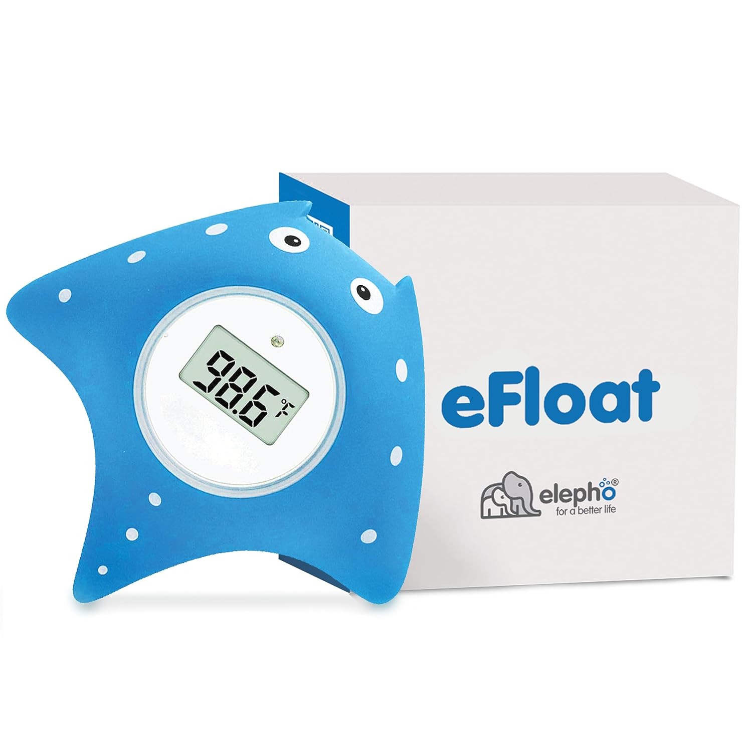 Elepho eFloat Digital Baby Thermometer for Bathtub Accurately Monitors Water Room Temperature Acts as Kids Bath Toy Waterproof
