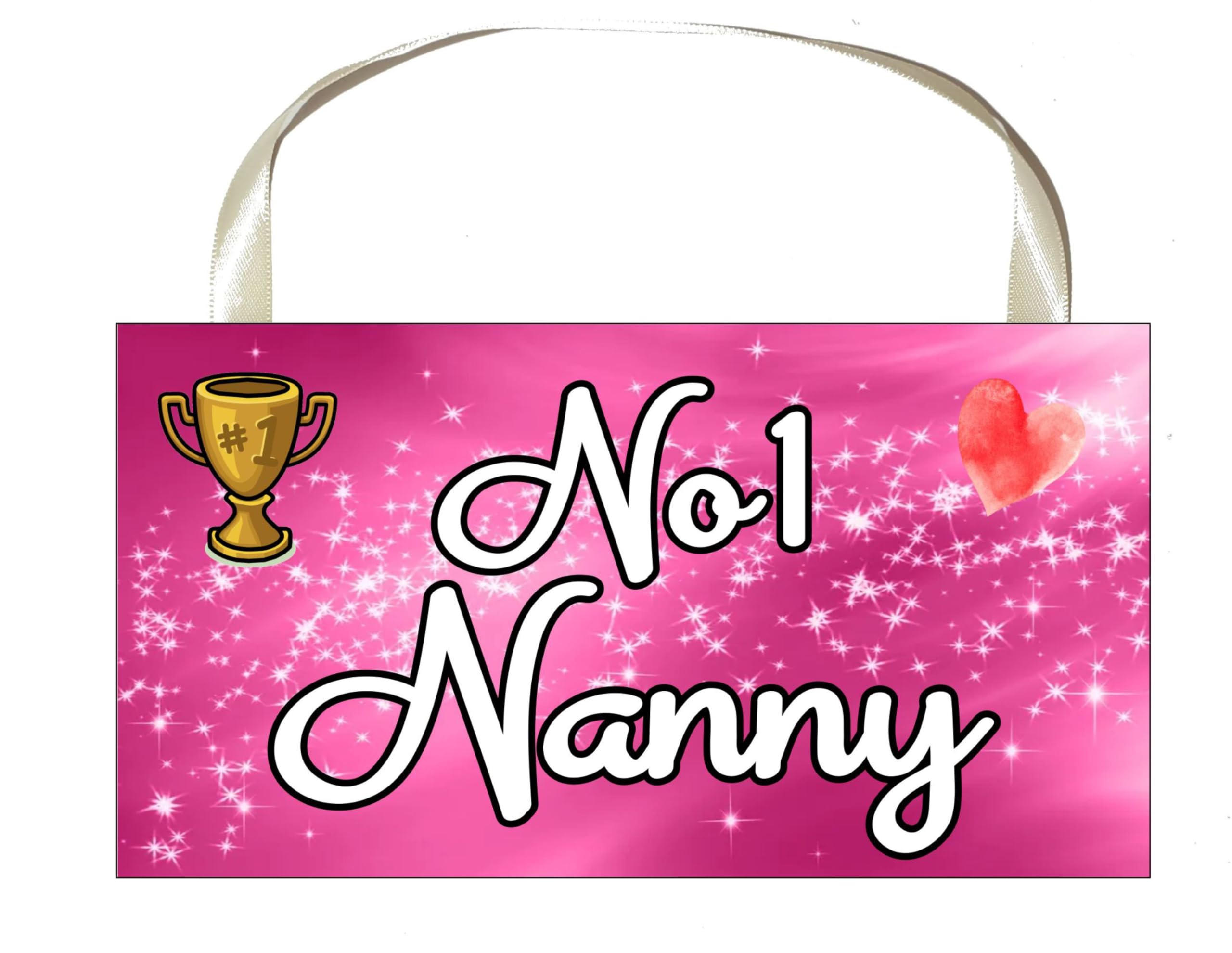 decalarama Nanny Plaque Gift – Number One Nanny – Cute Novelty Fun Family Sign Present