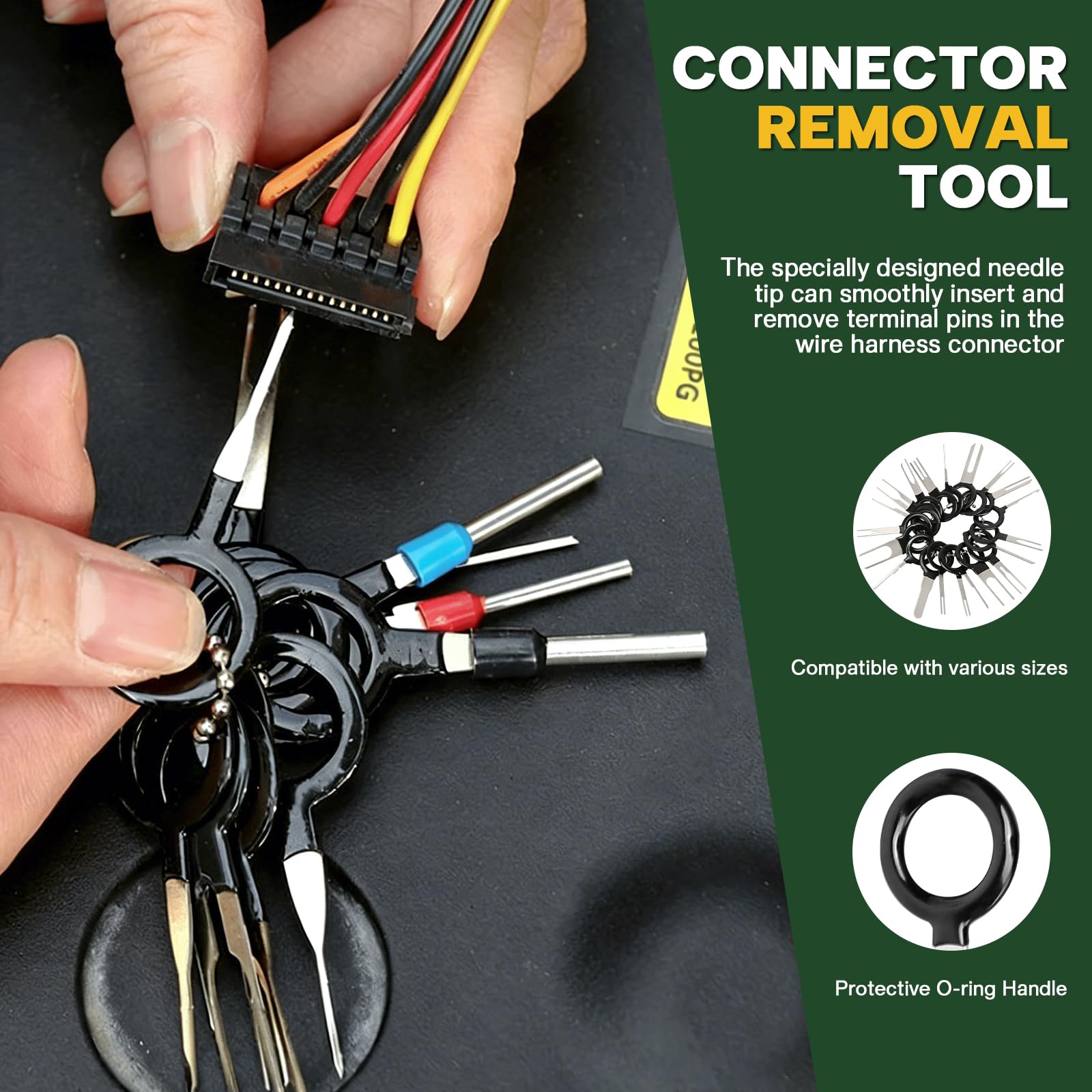 73 Pezzi Strumenti di Rimozione Terminale, Kit Estrattore di Pin Connettori per Auto Professionale, Set Rimozione Connettori Elettrici per Cablaggi con Estrazione Fili Non Distruttiva