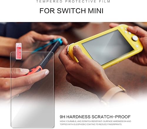 Vista 6 de ECHZOVE Protector de pantalla de vidrio templado compatible con Nintendo Switch Lite - 2 paquetes