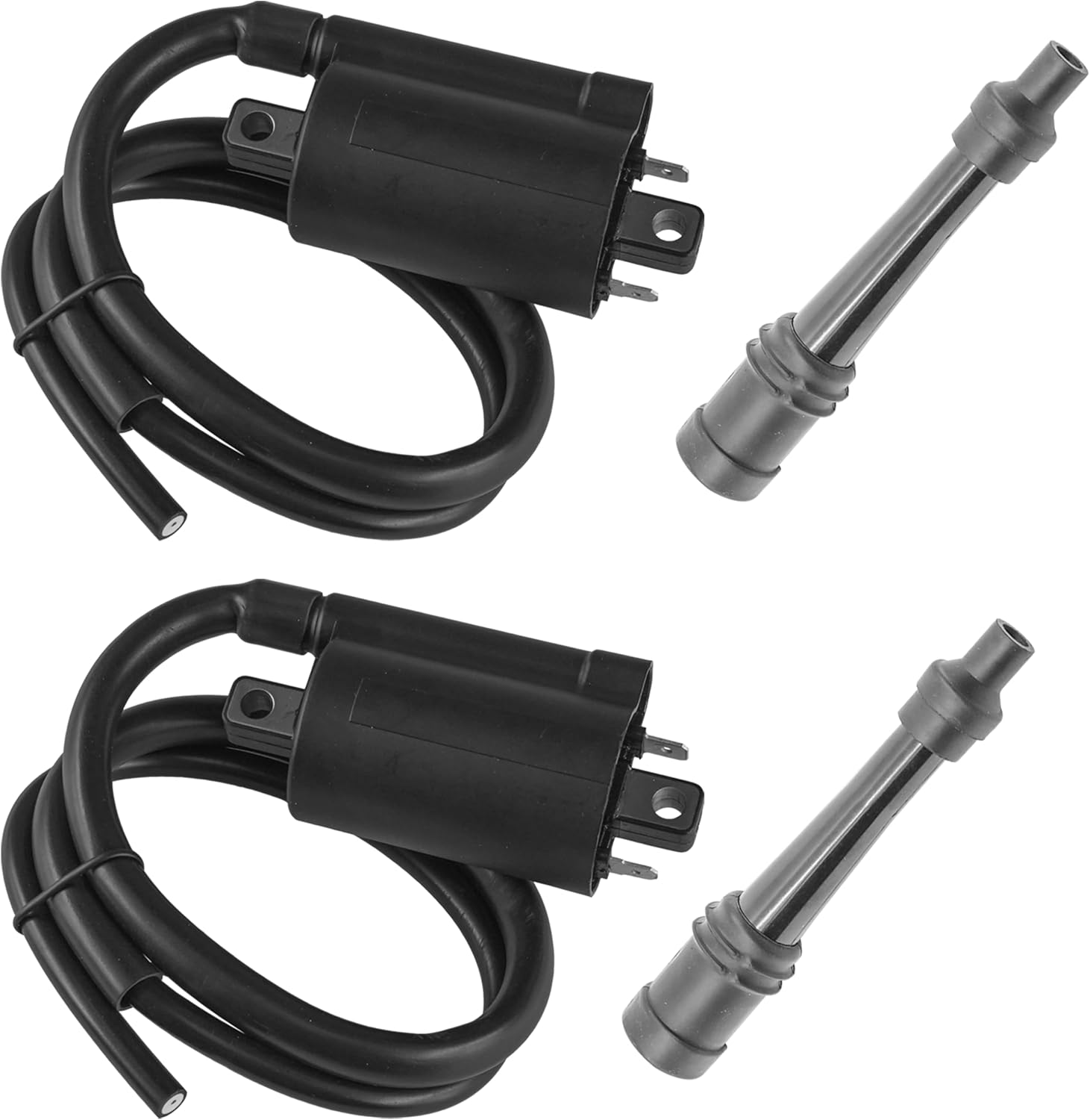 Caltric 4VR-82320-00-00 Ignition Coil & Cap Compatible with Yamaha V STAR 650 XVS650 Classic 1998-2010