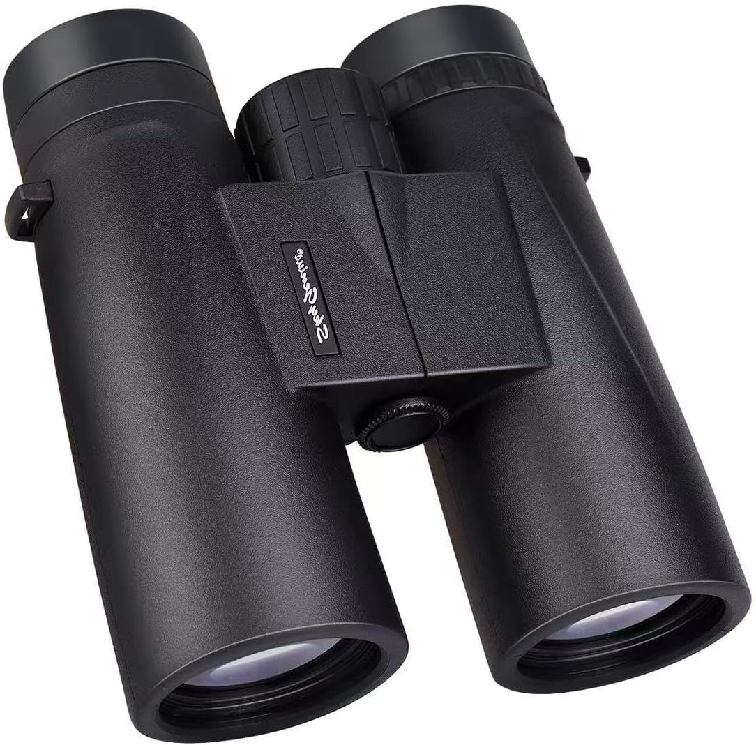 SkyGenius 10x42 HD Binoculars for Adults - Quick Focus, BAK4 Prism, Full-Multi Coated Film Lens, 1.10lb Lightweight Binoculars for Bird Watching, Hunting, and Outdoor Activities