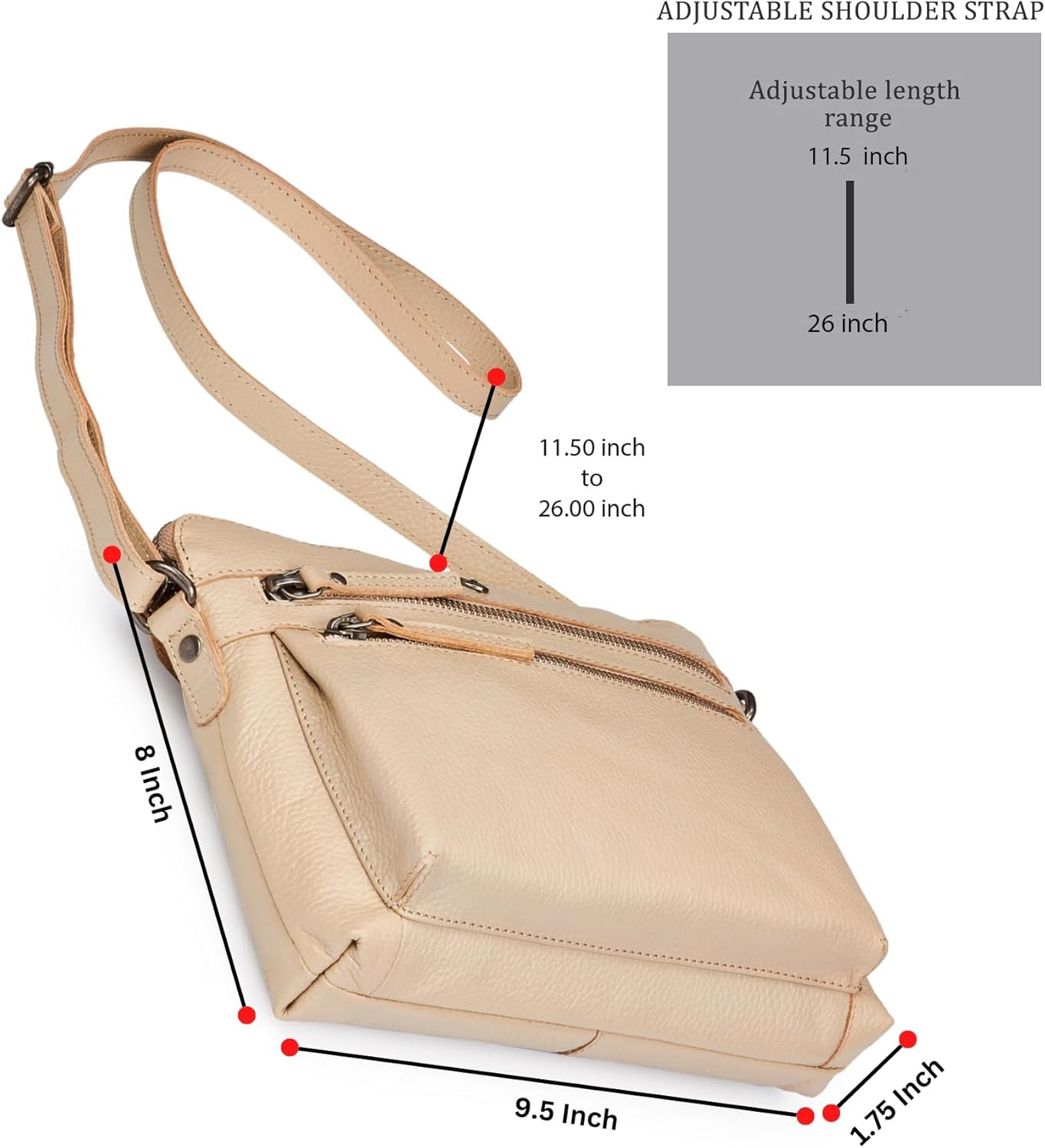 Cochoa Genuine Leather Crossbody Bags for Women Sling Purses Trendy Small Handbags & Shoulder Crossover - Image 3