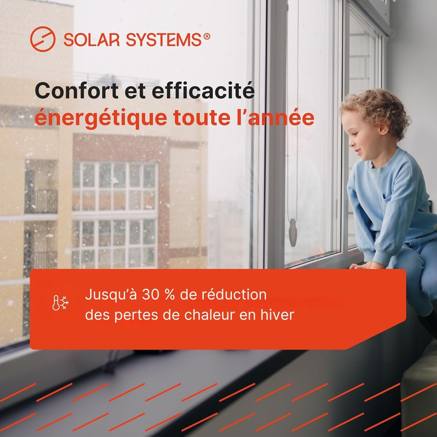 Solar Systems Film Thermique Fenêtre Spectra 75x100 cm | Revêtement nano-céramique. Pour fenêtres & baies vitrées. Isolation thermique hiver, anti-chaleur & transparent.