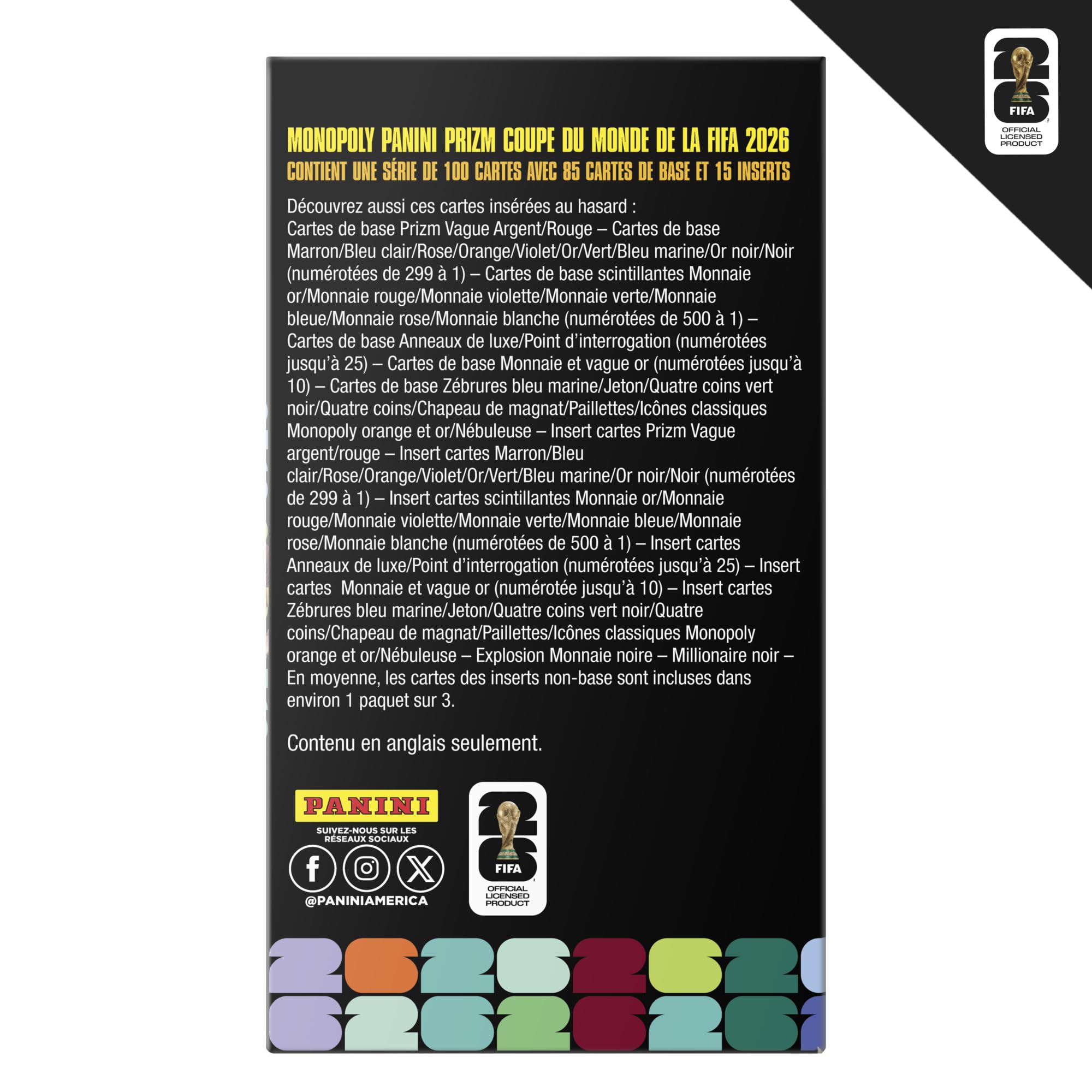 Monopoly Panini Prizm - Scatola di booster per carte collezionabili Mondiali FIFA | Stelle attuali e didascalie | Regali per gli appassionati di calcio