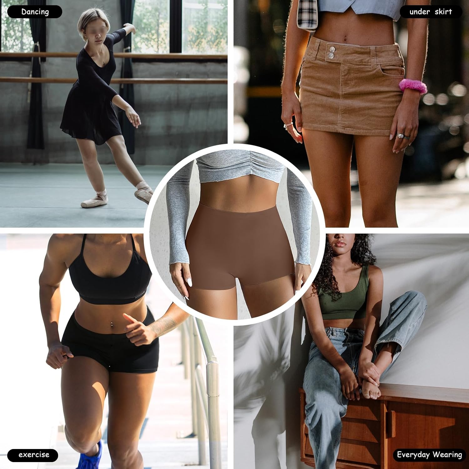 FallSweet BoyShort Underwear for Women No Show Seamless Panties Smooth Boxer Briefs Stretch Shorts - Image 7