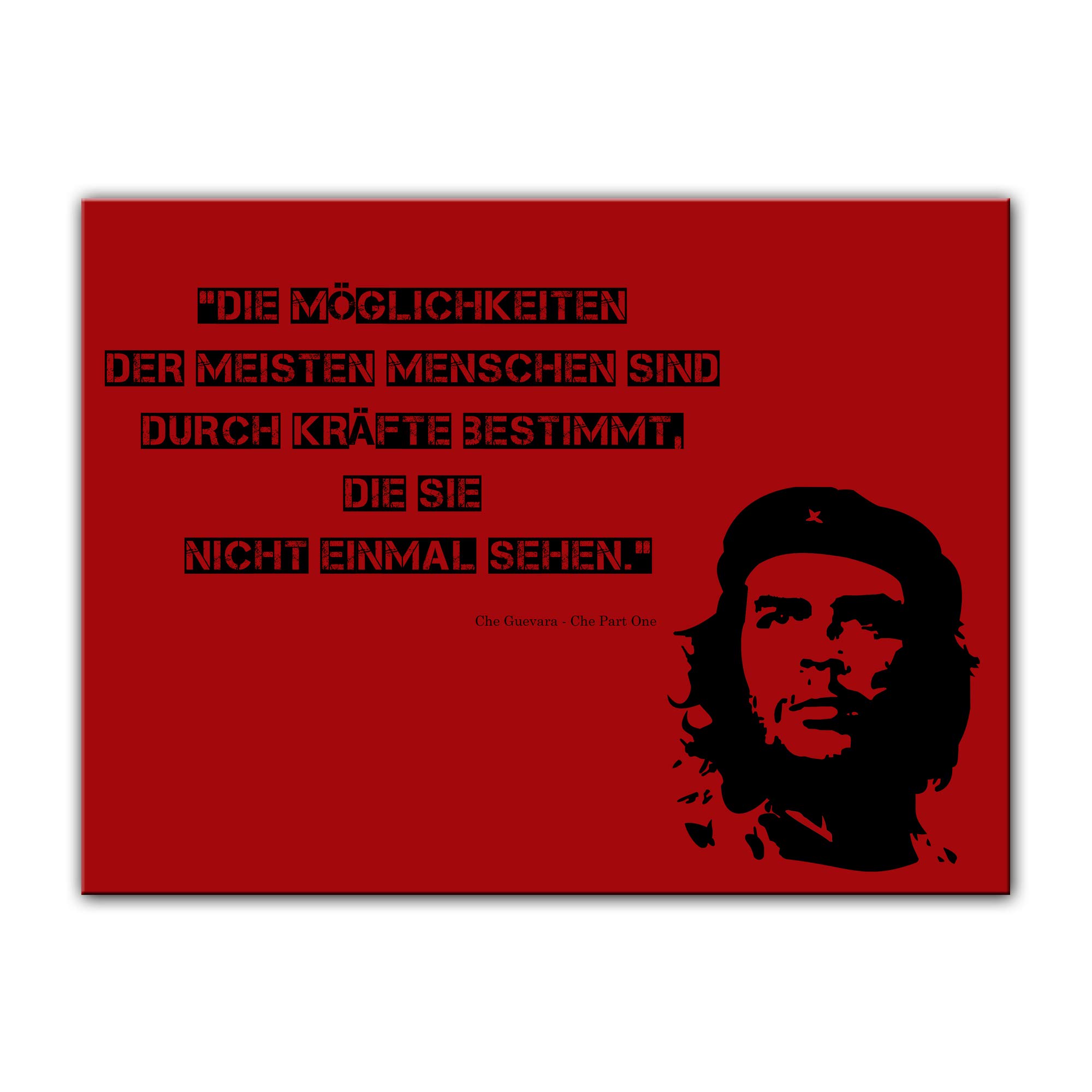 Bilderdepot24 Quadro su tela | Le possibilità della maggior parte delle persone... (Che Guevara) in 80 x 60 cm come murale | Decorazione da parete per appartamenti moderni | 16566