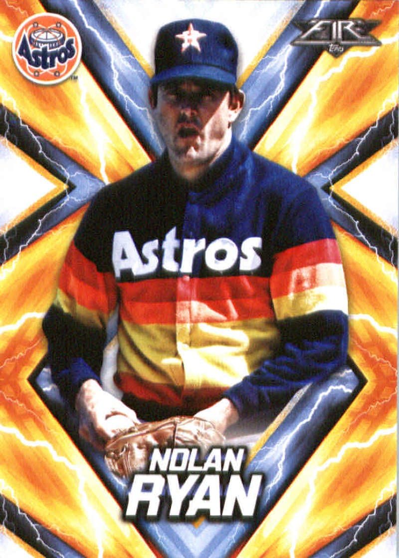 2017 Topps Fire #180 Nolan Ryan Houston Astros Official MLB Baseball Trading Card in Raw (NM or Better) Condition