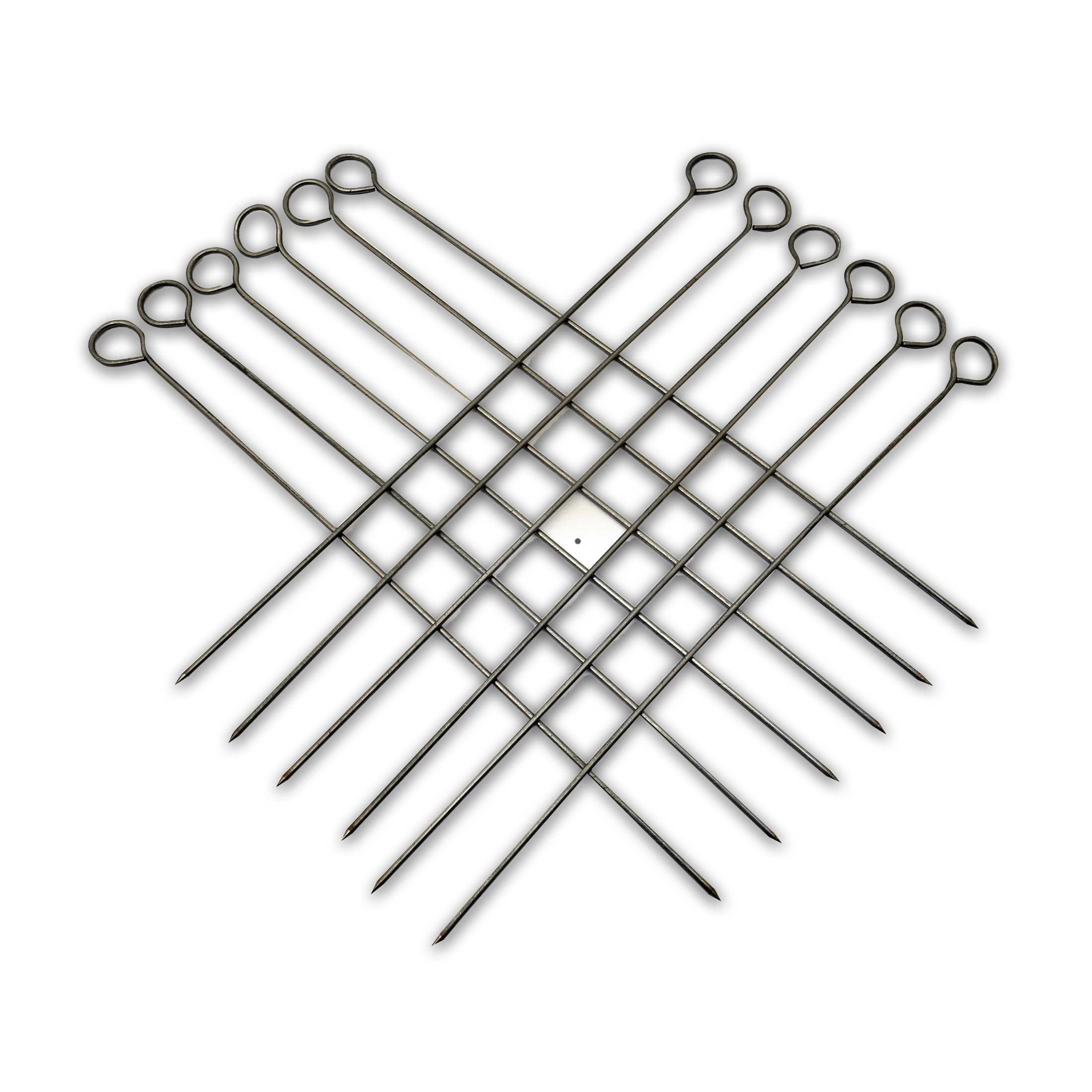 PRASTIKAA Stainless Steel Barbecue Skewers with Round Ring Handles Set of 12, 15-Inch Length, 3mm Diameter for Grilling Meat, Vegetables, Seafood Ideal for BBQs, Parties, and Camping (B0CWKTR65B) Amazon Price History, Amazon Price Tracker