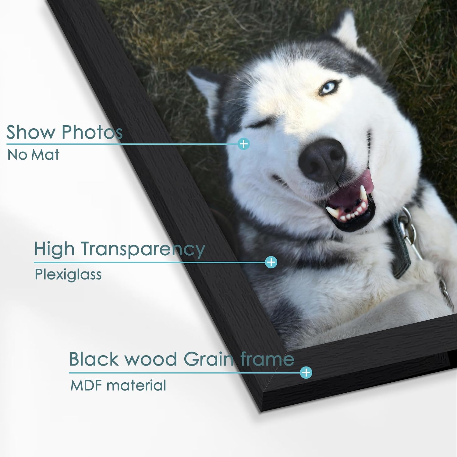 Abtgt 8x10 Picture Frame Set of 18, Gallery Wall Frame Set, 8x10 Frame Bulk Set 18 Pack for Wall Mounting or Tabletop Display, Black Woodgrain
