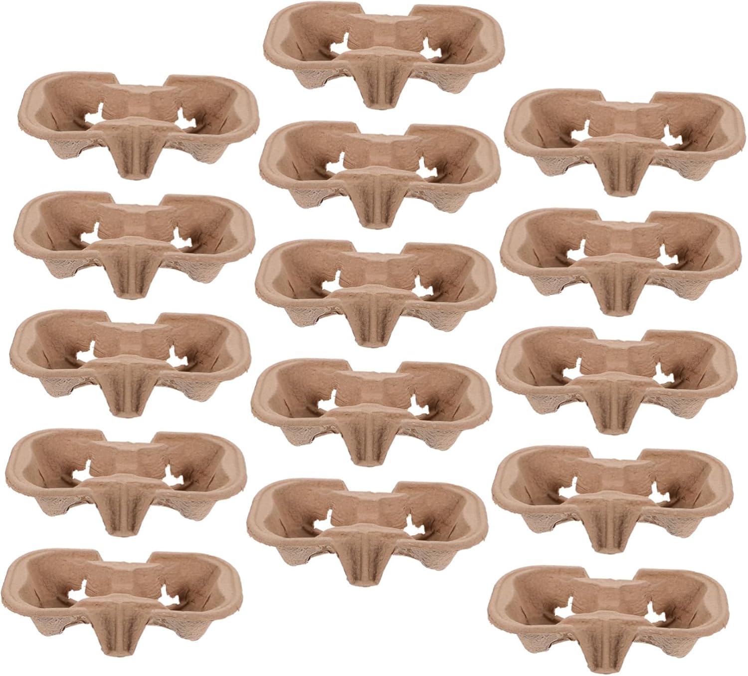 PRETYZOOM 50pcs Cup Holder Tray Paper Drink Carrier for Easy Beverage Transport Lightweight and Portable for Takeout and Gatherings Prevents Spills