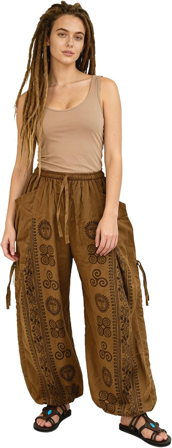 Siamrose Yoga Harem Pants Men Women Baggy Casual Lounge Trousers Adjustable Length 2 Pockets - Image 2