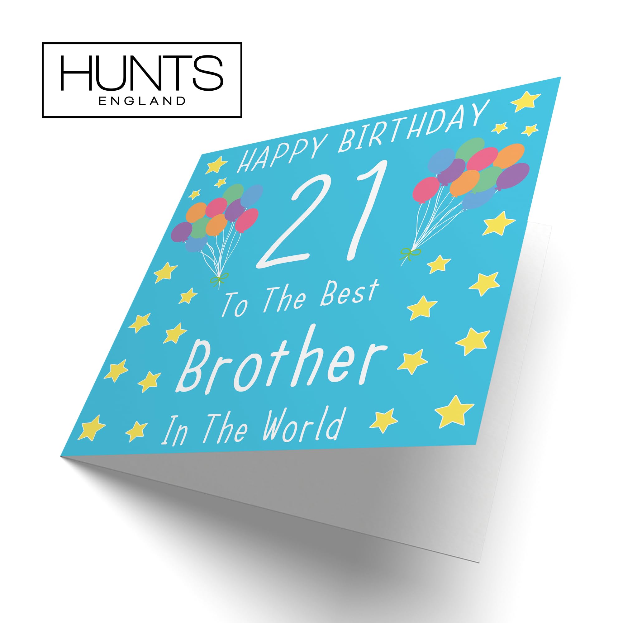 Hunts England Brother 10th Birthday Card - Happy Birthday - 10 - to The Best Brother in The World - Iconic Collection