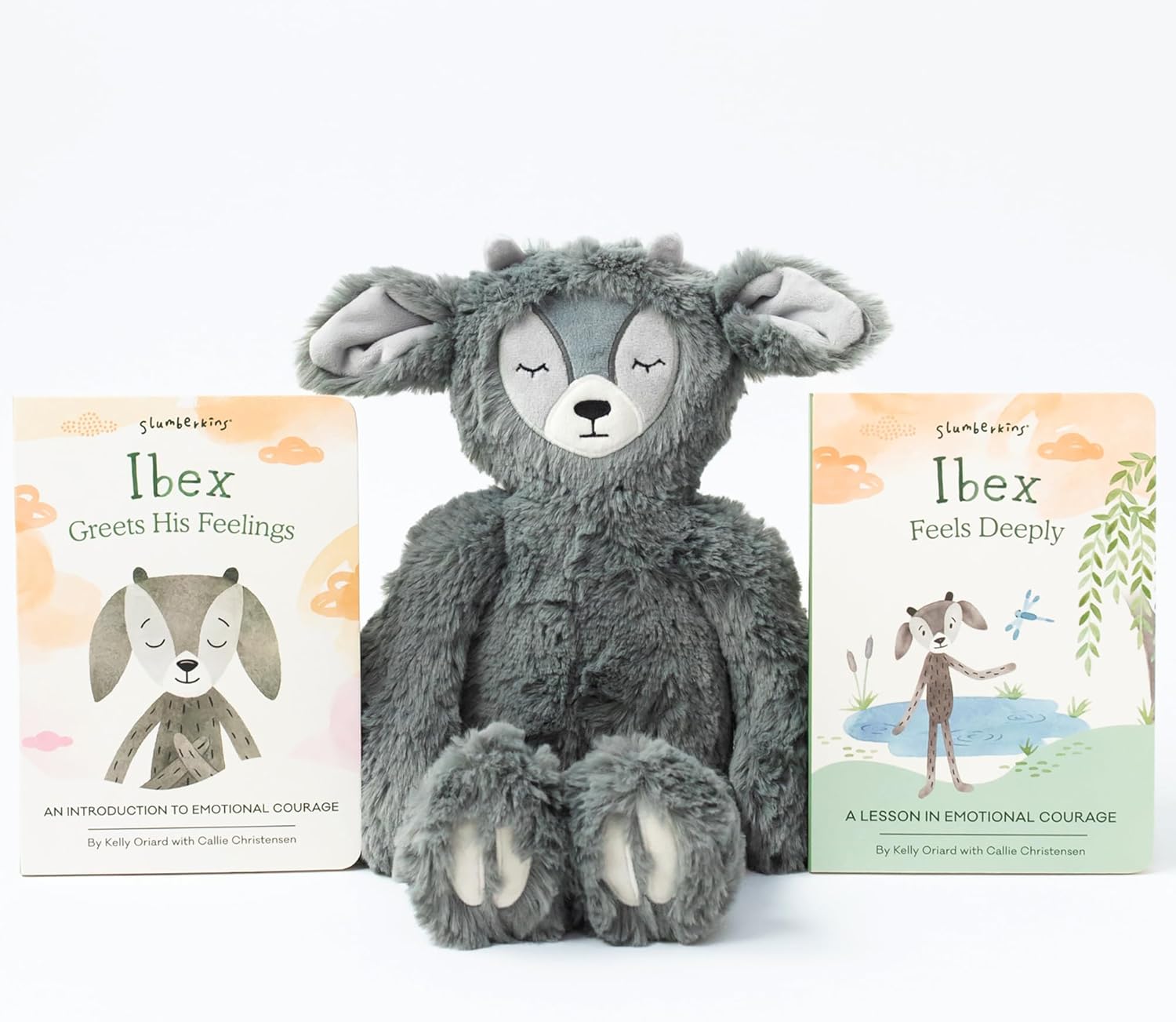 Slumberkins 14" Sprite Kin & 2 Board Books Complete Set Bundle | Supports Grief & Loss, Acceptance & Resilience | Social Emotional Tools for Ages 0+ (Sprite Kin Plush + 2 Board Books)