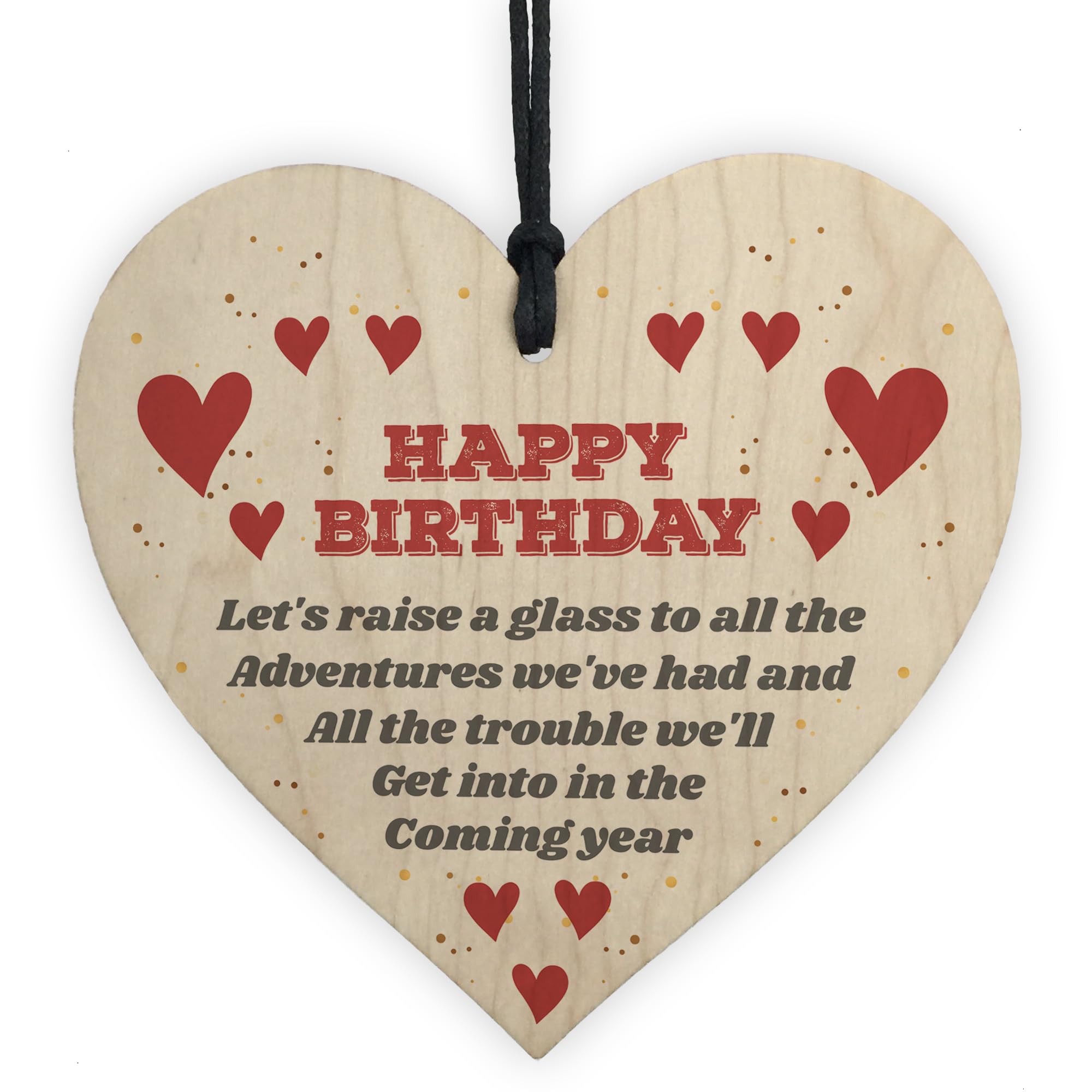 Red Ocean Happy Birthday Best Friend Novelty Bestie Friendship Keepsake Novelty Gift Sign