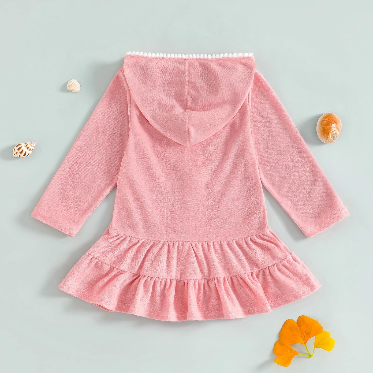 Mubineo Toddler Girl Long Sleeve Swimsuit Beach Dress Cute Cover Ups Ruffle Bathing Suit Cover Up Kimono Kids Swimwear - Image 4