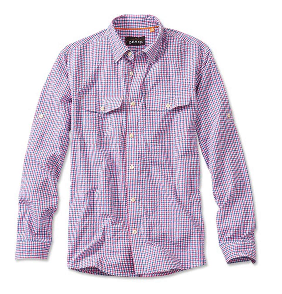 Men's Clearwater Seersucker, Red/Blue, X Large