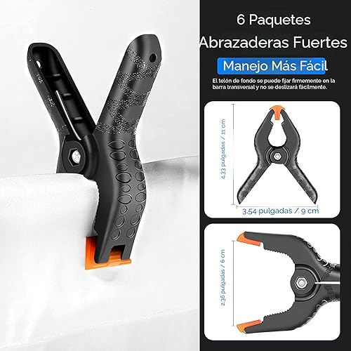 Miniatura 7 de Sistema de apoyo de fondo Neewer de 85 x 10pies y equipo de iluminación continua de 800W 5500K softbox y sombrillas para estudio fotográfico tomar