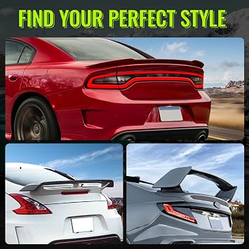 ABS Plastic Matte Black Trunk Spoiler for 2014-2019 Chevy Corvette C7