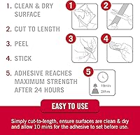 Vista 7 de VELCRO Brand Sticky Back - cinta de velcro de 15 pies x 3/4 pulgadas, negro, (90081)