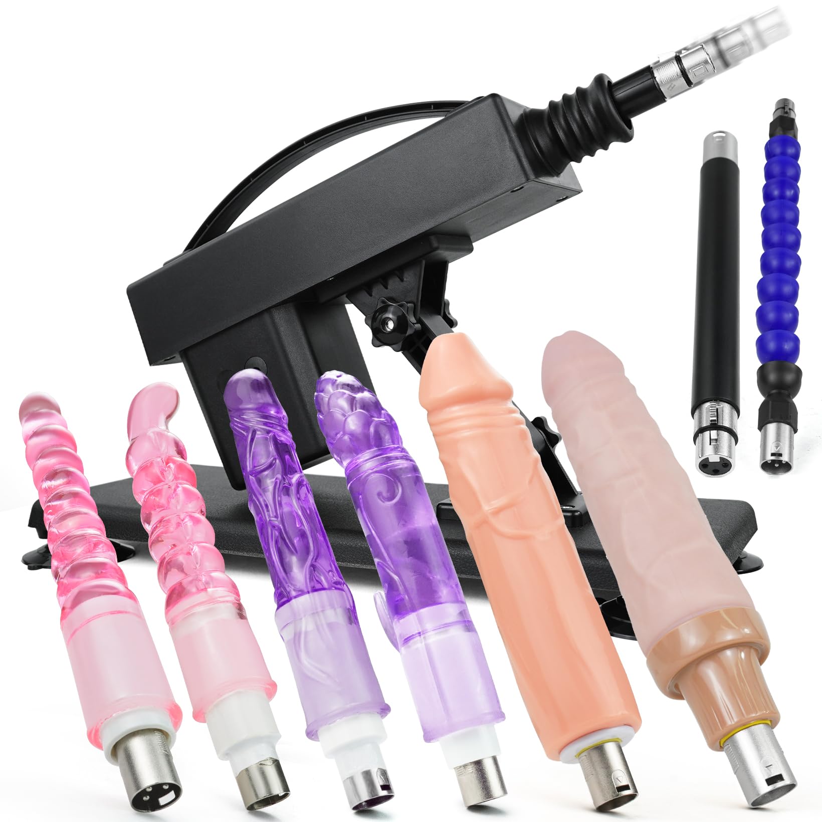 Sexmaschine mit Dildos, Fickmaschine für die frau, Automatische Dildo Maschine mit Saugnapfadapter, Geschwindigkeit und Winkel verstellbar, HIMOOX Fickmaschinen Sexspielzeug für Paare