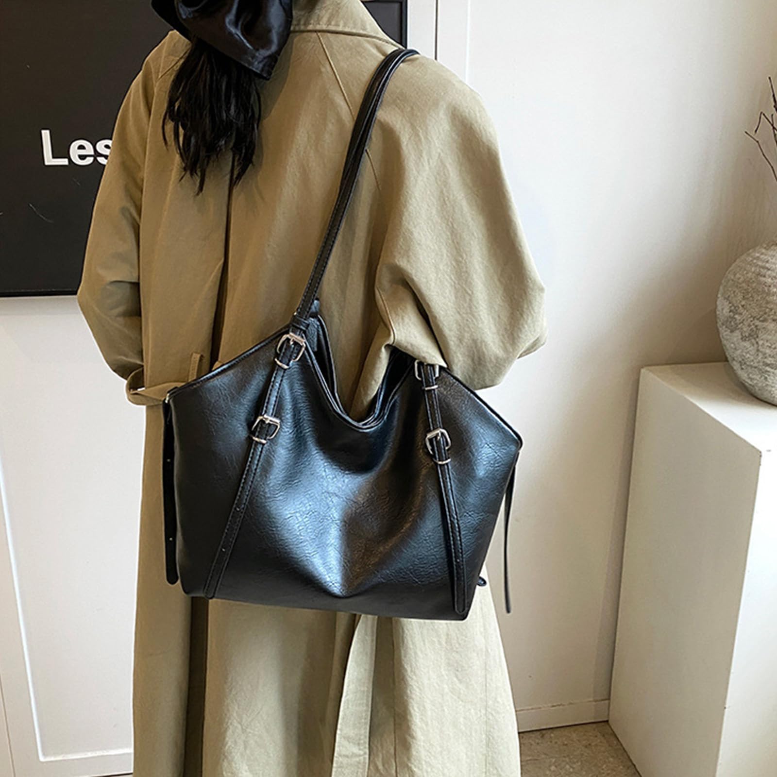 DEERWORD Donna Borse a Mano Borsa a Spalla Elegante Grandi Firmate Marca Tracolla Antifurto PU pelle 79239 1 pz
