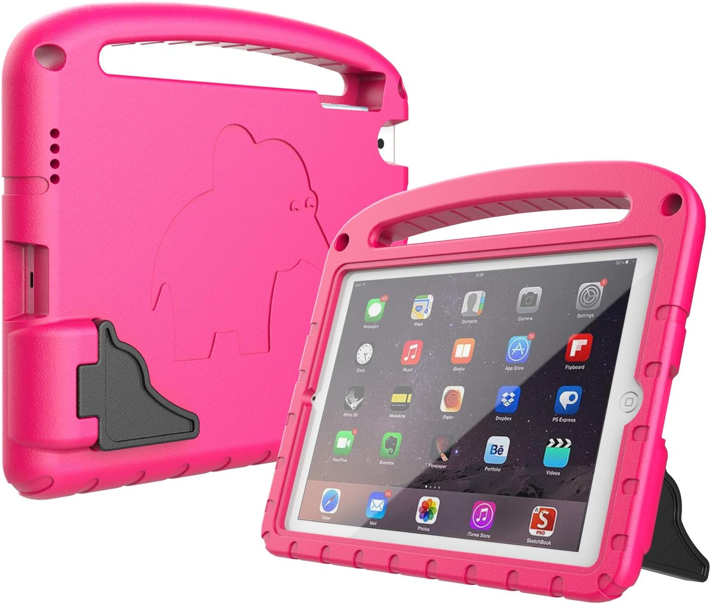 LTROP iPad Mini Case - Light Weight Shock Proof Handle Stand Kids Friendly Cover Case for iPad Mini 5th 4th 3rd 2nd & 1st Generation Mini iPad Case for Kids - Pink