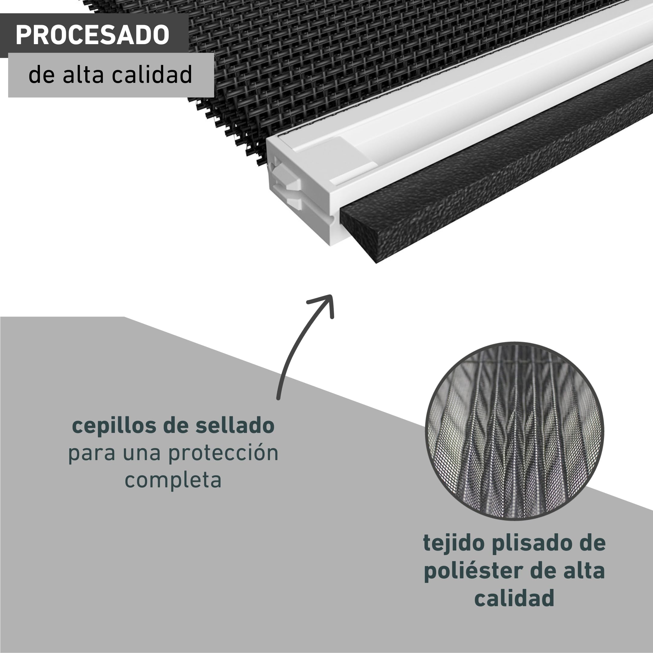 Windhager Expert 03243 - Estor Plisado para Ventana (ultraplano, 100 x 120 cm), Color Gris