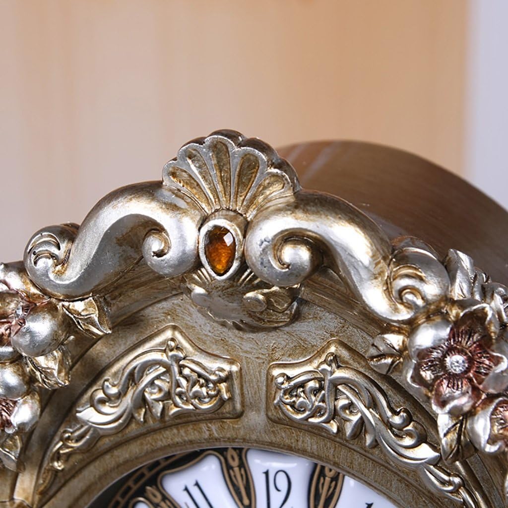 Desk Clock and Shelf Clock Vintage Retro Mantel/Mantle Rhythm Clock with Pendulum Movement