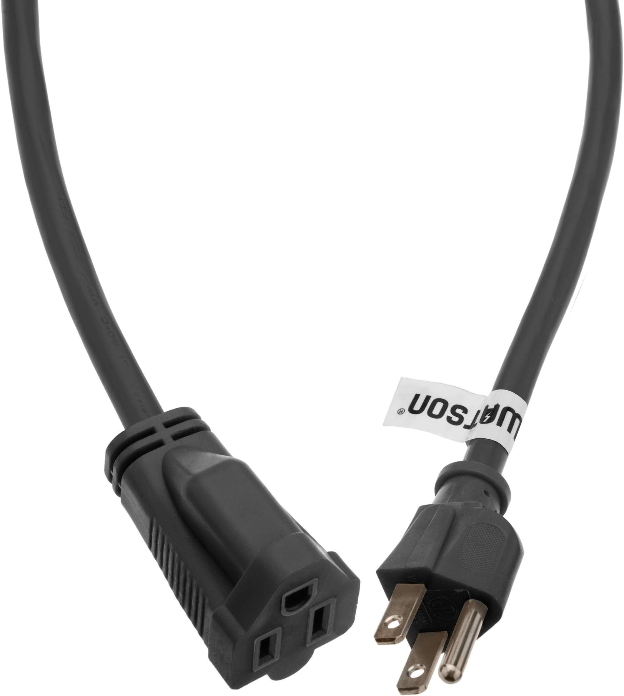 Watson AC Power Extension Cord (14 AWG, Black, 25') Tools