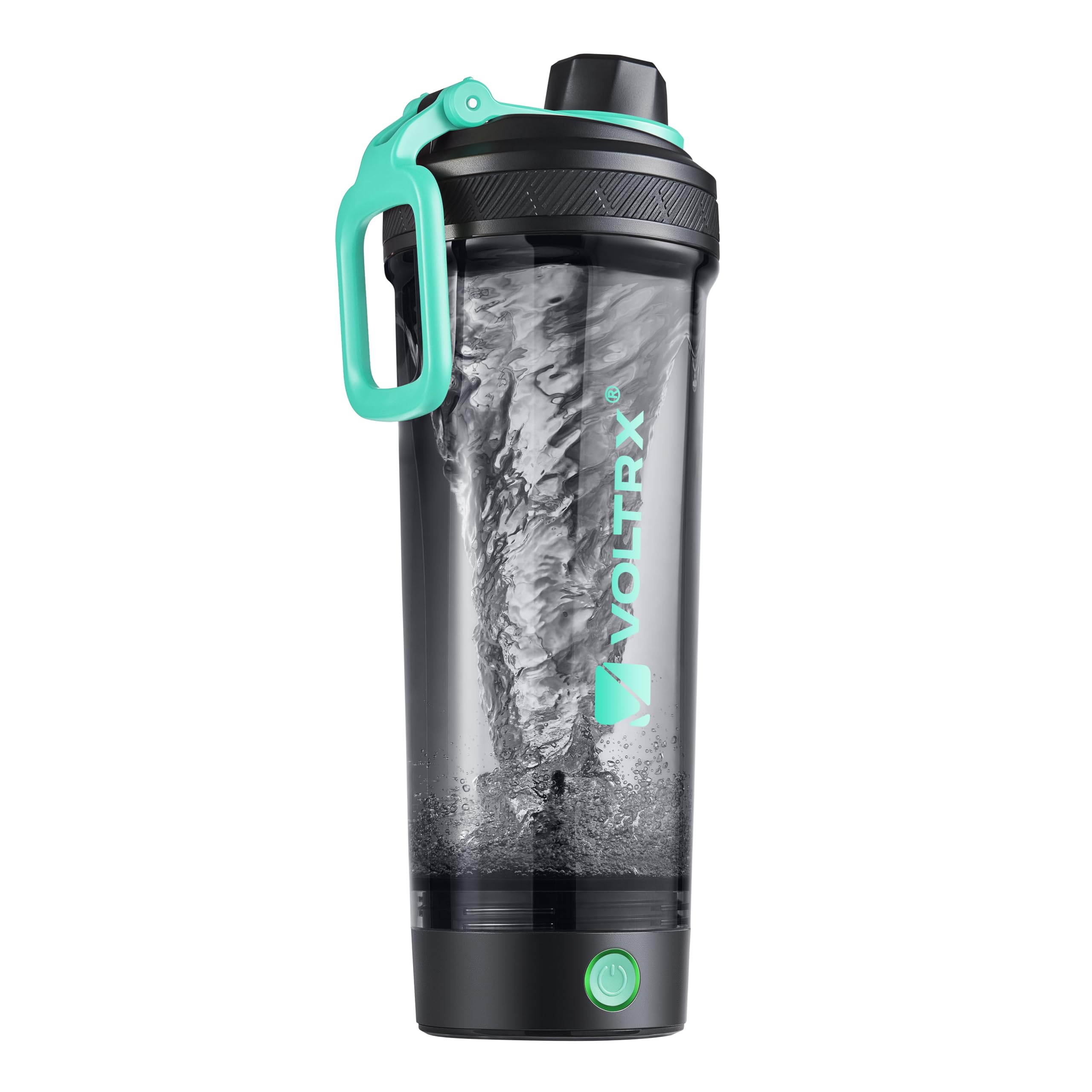 VOLTRX Shaker Bottle, Gallium USB C Rechargeable Electric Protein Shake Mixer, Shaker Cups for Protein Shakes and Meal Replacement Shakes, BPA Free, Made with Tritan, Mint, 27oz