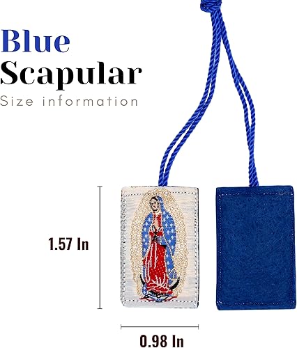 Miniatura 2 de Collar Escapulario Marrón y Verde Pack de 3 Escapulario Católico Mexicano de Nuestra Señora de Guadalupe